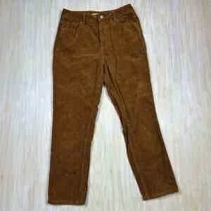 Pacsun High Rise Brown Corduroy Mom Jean Y2K Retro Tapered Casual Pants 28
